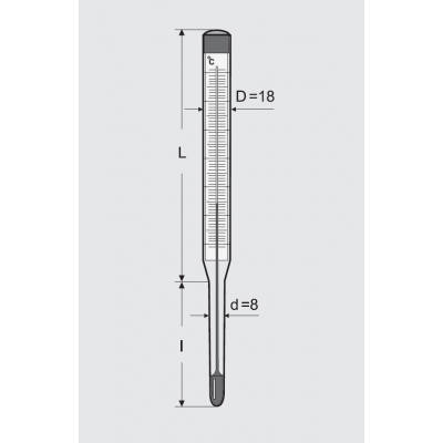 Термометры технические жидкостные ТТЖ-М, исполнение 1