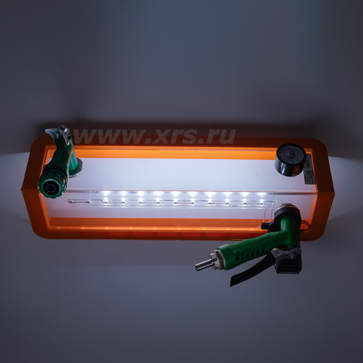 Рамка угловая 380 × 75 × 75 мм (внешний угол) с подсветкой