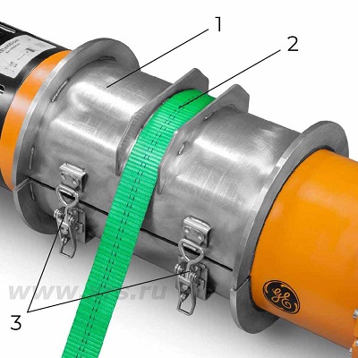 Общий вид комплекта крепления, установленного на р/а Eresco