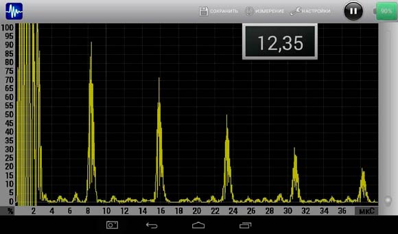 Внешний вид программы для работы с ультразвуковым толщиномером EM2210 Мини ЭМА