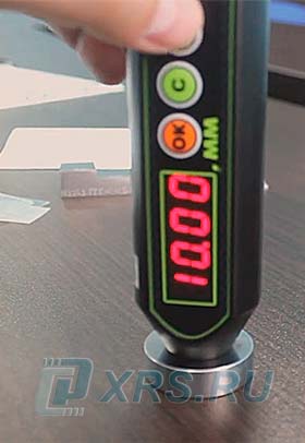 Измерение толщины без зазора на примере эталонного образца