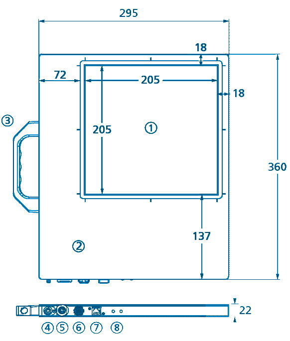 Конструкция плоскопанельного детектора рентгеновского излучения PerkinElmer XRD 0822